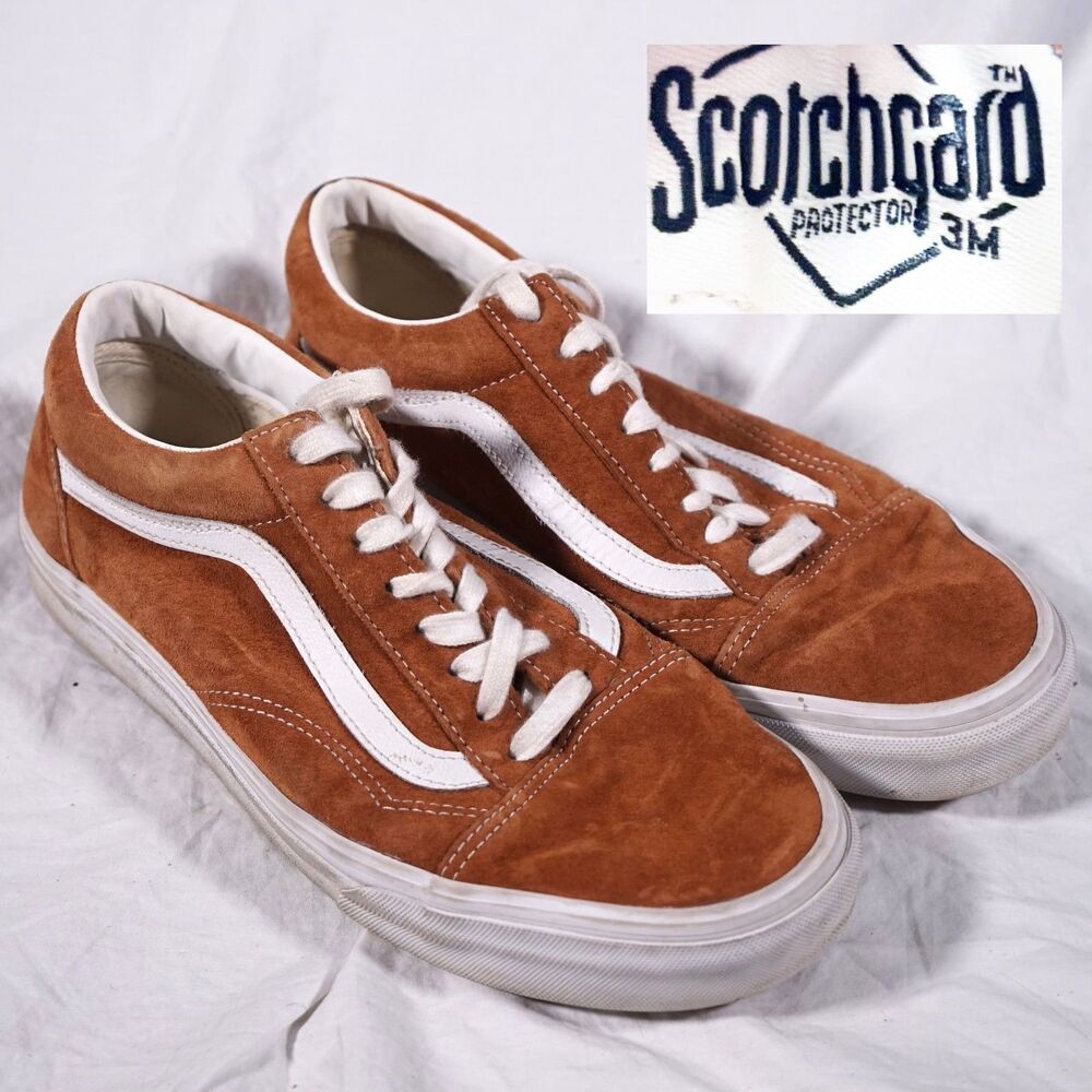Vans Old Skool Scotchgard Brown Suede Rare Mens Size 9